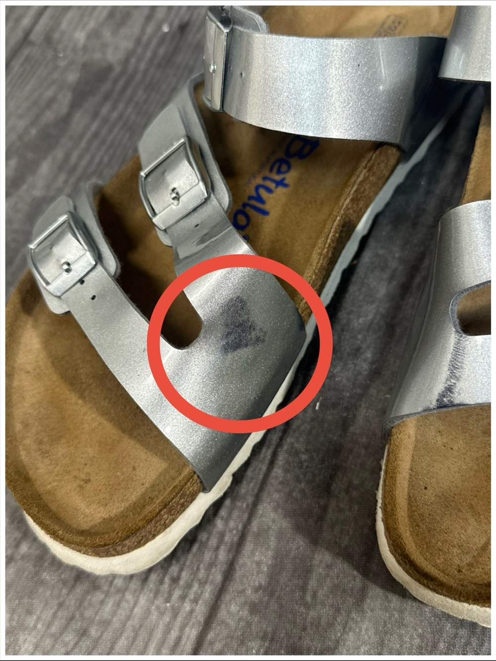 Birkenstock Betula Silver Triple-Buckle Sandals | Size 40/L9 M7 | Item #SS420 - Picture 12 of 12